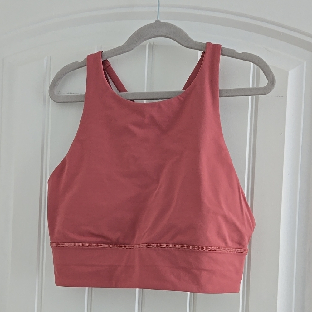 Lululemon Energy Long Line Women's Pink Sports Bra